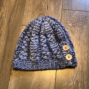 Warm knit blue hat